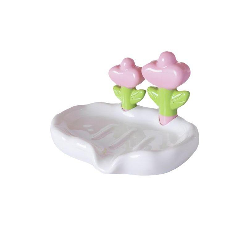 Elegant Non-Punch Soap Holder: High-End Flower Design for Sink