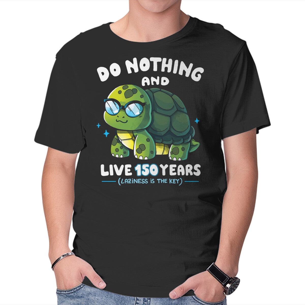 Unisex Crew Neck T-Shirt Laziness Is The Key Graphic Short Sleeve Casual Tee XXL
