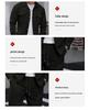 Completo casual da uomo autunnale europeo con giacca a maniche lunghe a nido d'ape e pantaloni