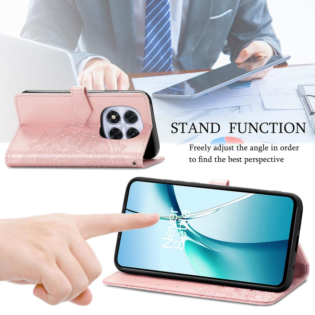 For Xiaomi Poco M8 Pro 5G/Redmi Note 15 Pro+ 5G (Global) Case Wallet Mandala Flower Leather Phone Cover Stand View