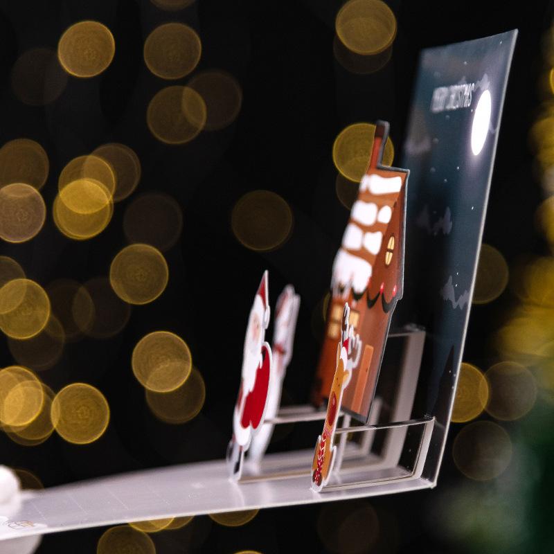 3 Stück Frohe Weihnachten 3D Grußkarte Wintergeschenk Umschlag Postkarte