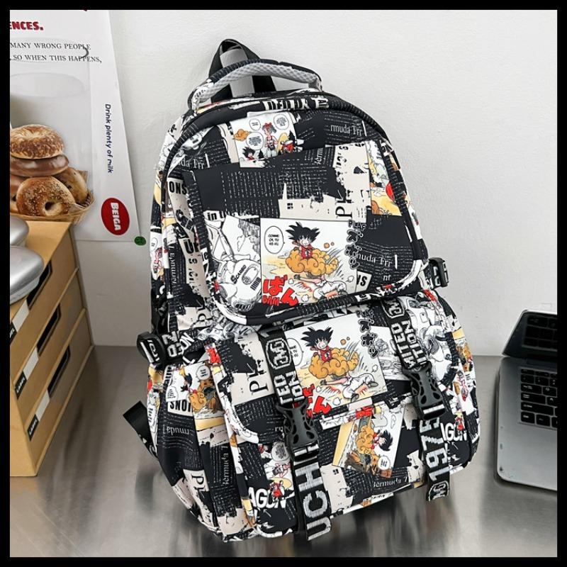 Школьный рюкзак новый, модный, крутой, с граффити, мультяшный рюкзак для пары, легкий, большой вместимости