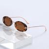 Retro Small Oval Sunglasses UV400 Protection Unisex for Travel Beach Walk The Show UV Resistant Glasses