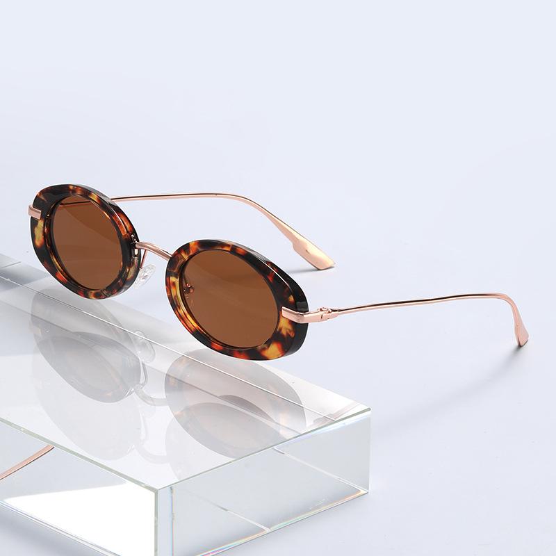 Retro Small Oval Sunglasses UV400 Protection Unisex for Travel Beach Walk The Show UV Resistant Glasses