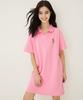 AWESOME STUDIO Pink Collared Pique Dress