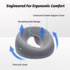 Ergonomics Lying Face Down Pillow Memory Foam Breathable Head Rest Support Pillow Body Massage for Beauty Salon Removable Cover Grey