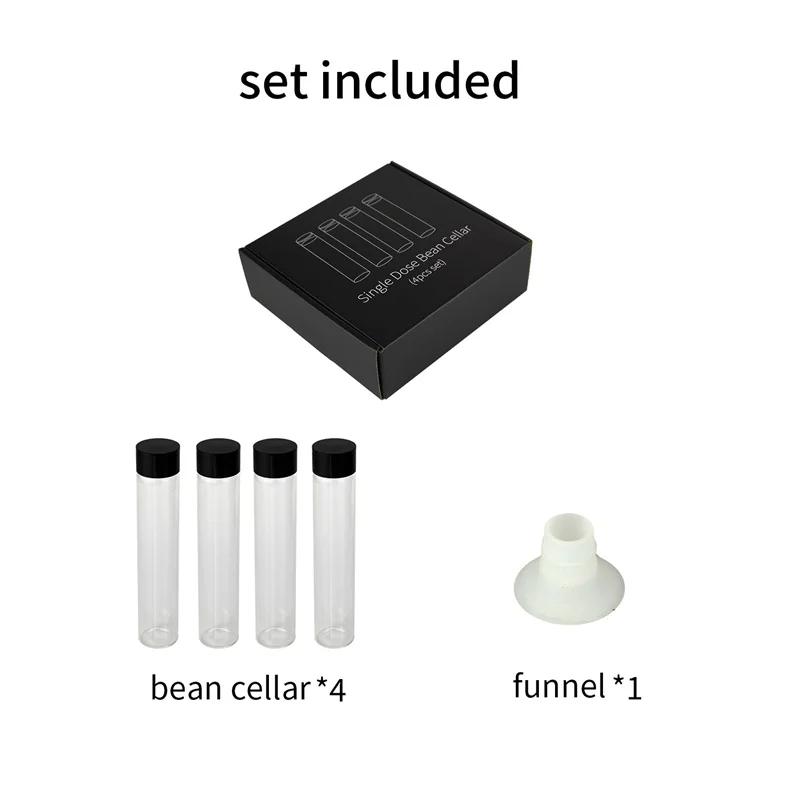 Coffee Bean Bottle Magnetic Test tube glass display shelf Tea Tube Bottle Single Dose Coffee Beans Storage Container Sealed jar