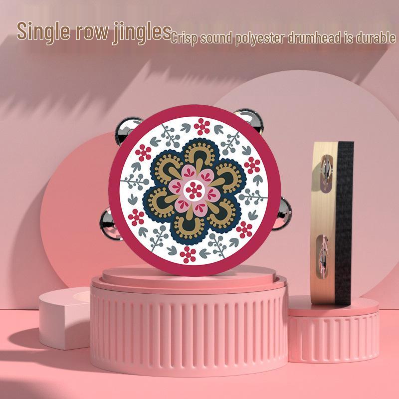 6-Inch Dunhuang Style Tambourine: Ancient Performance Hand Drum & Orff Instrument