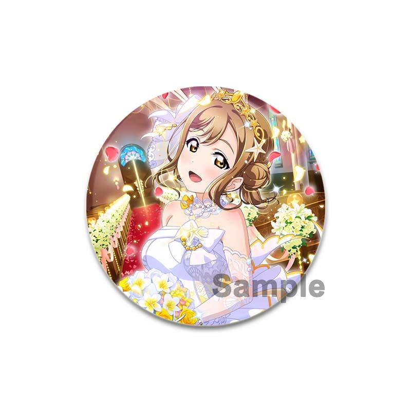 32/44/58mm LoveLive!SuperStar!!Ping An Pansy Tang Coco Round Brooch Clothing Lapel Pin Souvenir Soft Button  Decorative Hat Badge