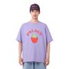 Palace T-shirt à Manches Courtes et Col Ras du Cou avec Imprimé Lettres Fruitées Unisexe Hauts Violet P22TS040