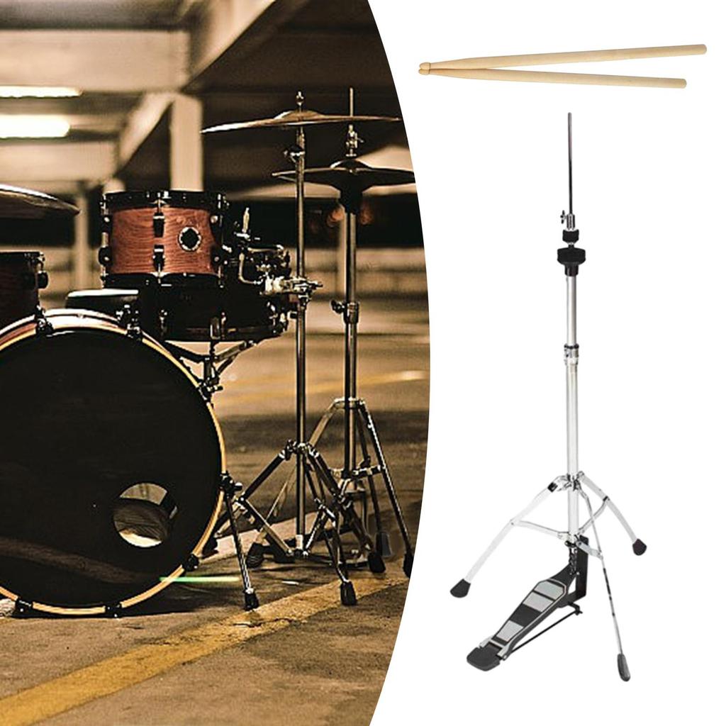 Three Leg Hi-Hat Stand Durable Metal Cymbal Stand for Drummer Musical Instrument