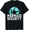 Mermaid Security Shirt Men's Boys Swimmer Dad Merdad Trident Gift Unisex T-Shirt Mens Womens Tees Top