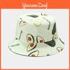 Fruit Pattern Fisherman Hat With Wide Brim For Summer Sun Protection And Casual Wear
