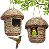 Square Mouth Spherical Woven Hanging Bird's Nest Creative Outdoor Garden Birdhouse Hatching Breeding House Nest Bird Accessories
