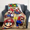 Super Mario Adventure Flannel Blanket Super Soft Warm Cozy Blanket For Sofa Bed Office Travel Allseason Home Decor Gift