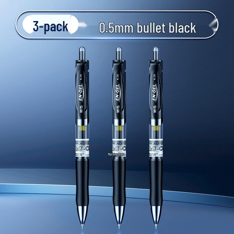 Chen MG K35 Click Gel Pen 0.5mm Black/Red/Blue - Light Neutral Signature Pen