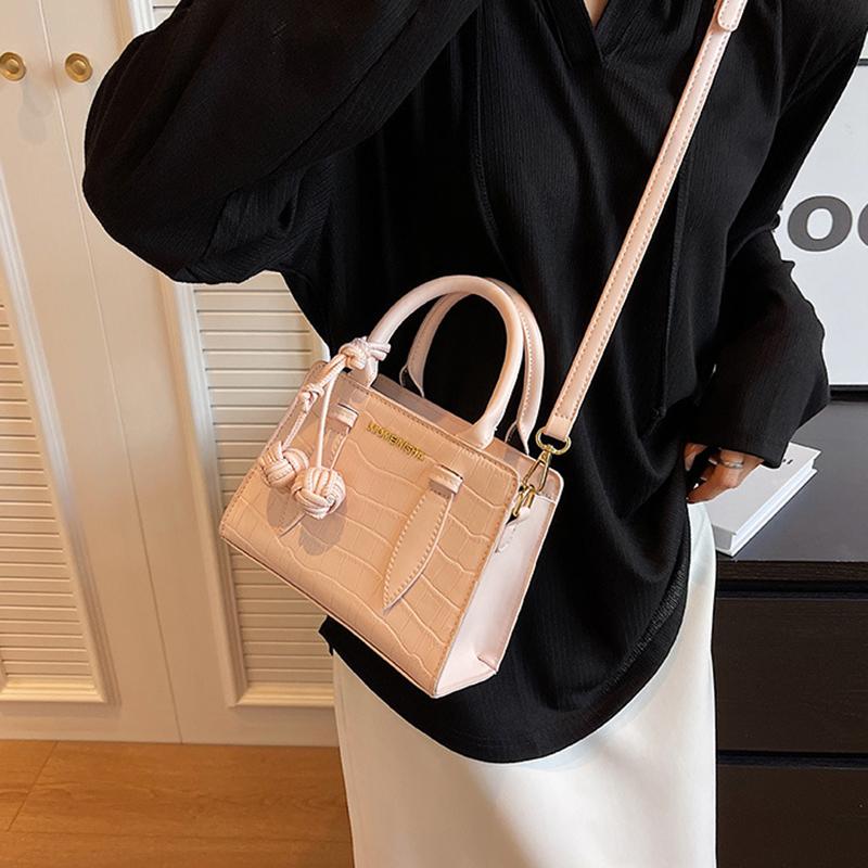 Τσάντα χειρός με πέτρινο μοτίβο, μοντέρνα μικρή τετράγωνη τσάντα, δημοφιλής γαλλική τσάντα ώμου με έναν ώμο