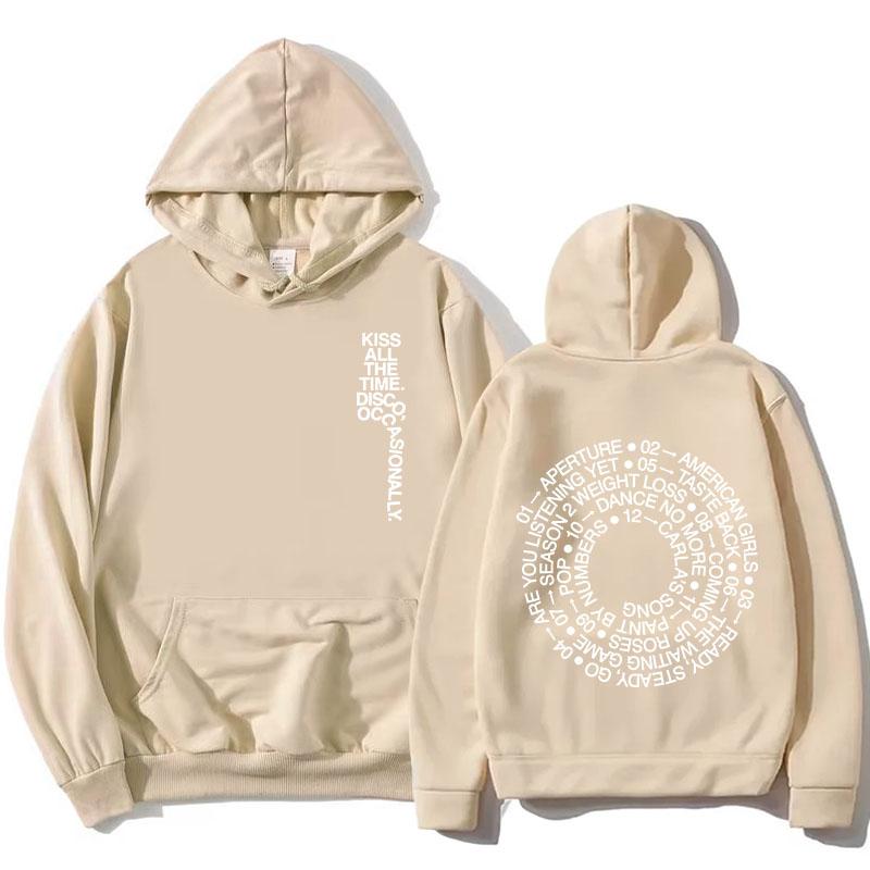HarryStyles KISS ALL THE TIME. DISCO, OCCASIONALLY. Hoodies Album Graphic Print Sweatshirts Women Clothing Fleece Hoodie