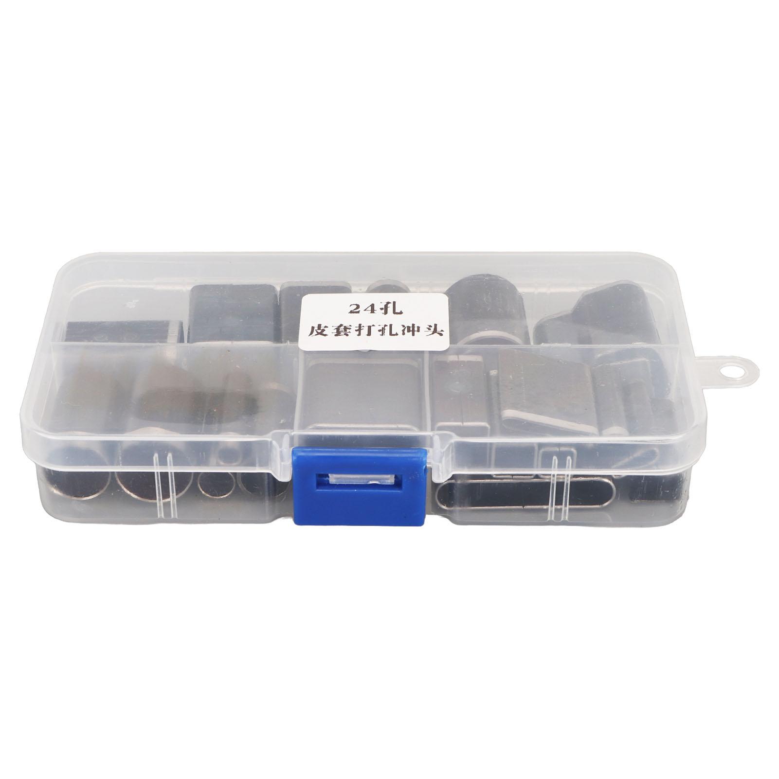 

24Pcs Hollow Punch Cutter High Carbon Steel Assorted Styles Box Packed Leather Cutter Punch for