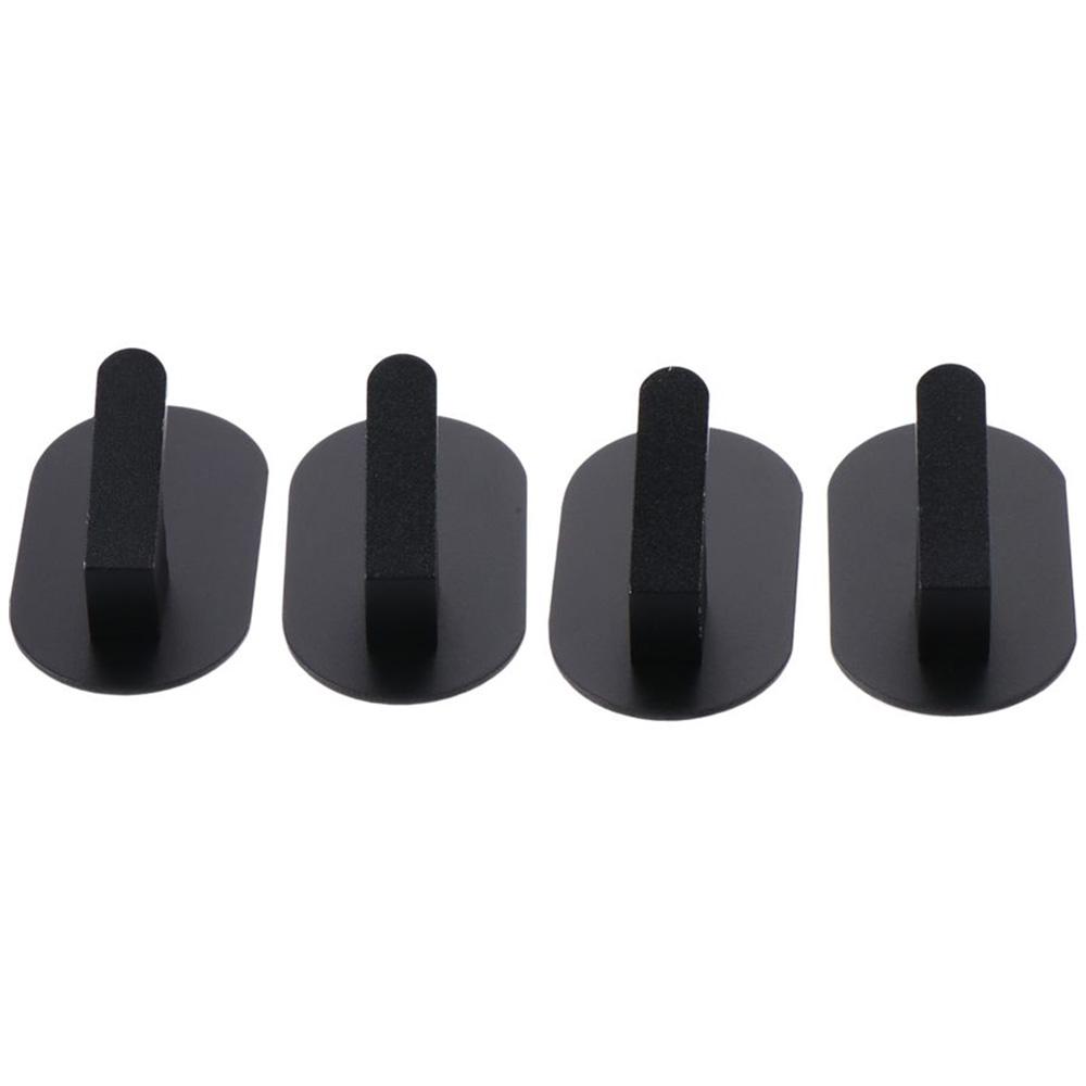 

8 Pcs Black Towel Hooks Space Aluminum Coat Holder Self Adhesive Robe Hanger Bathroom Kitchen