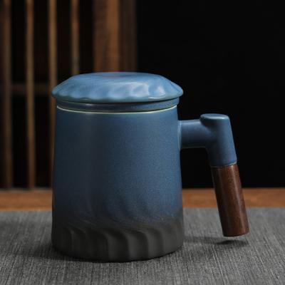 Schöne große Teetasse mit Filter, Farbwechsel-Tasse, süße Tassen, Kaffeetassen, Weihnachtstassen-Set, Thermo-Original-Keramikdeckel