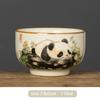 1 Pieza Tradición China Horno Ru Cerámica Taza de Té Hecha a Mano Linda Taza de Té Panda Bol de Té para el Hogar Taza de Maestro Accesorios para Juego de Té