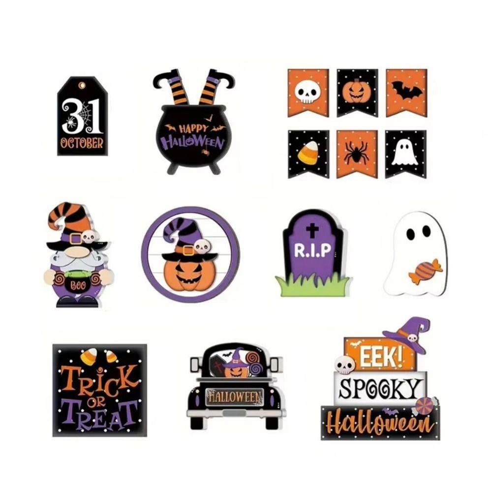 

Halloween Tiered Tray Decor Set Cute Farmhouse Halloween Decor Party Supplies 15pcs