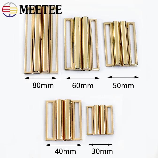 2/4 Stück Meetee 30-80mm Metall Gürtelschnalle Dekorative Verstellbare Schnalle Bundschnallen für Damenmantel DIY Nähzubehör