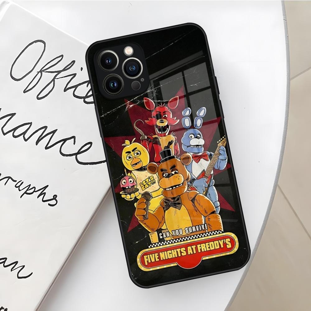 Fnaf Five-nights-At-Freddys Phone Case for Iphone 16 15 14 12 11 13 Pro Max Mini X Xr Xs Se 8 Puls glass Cover