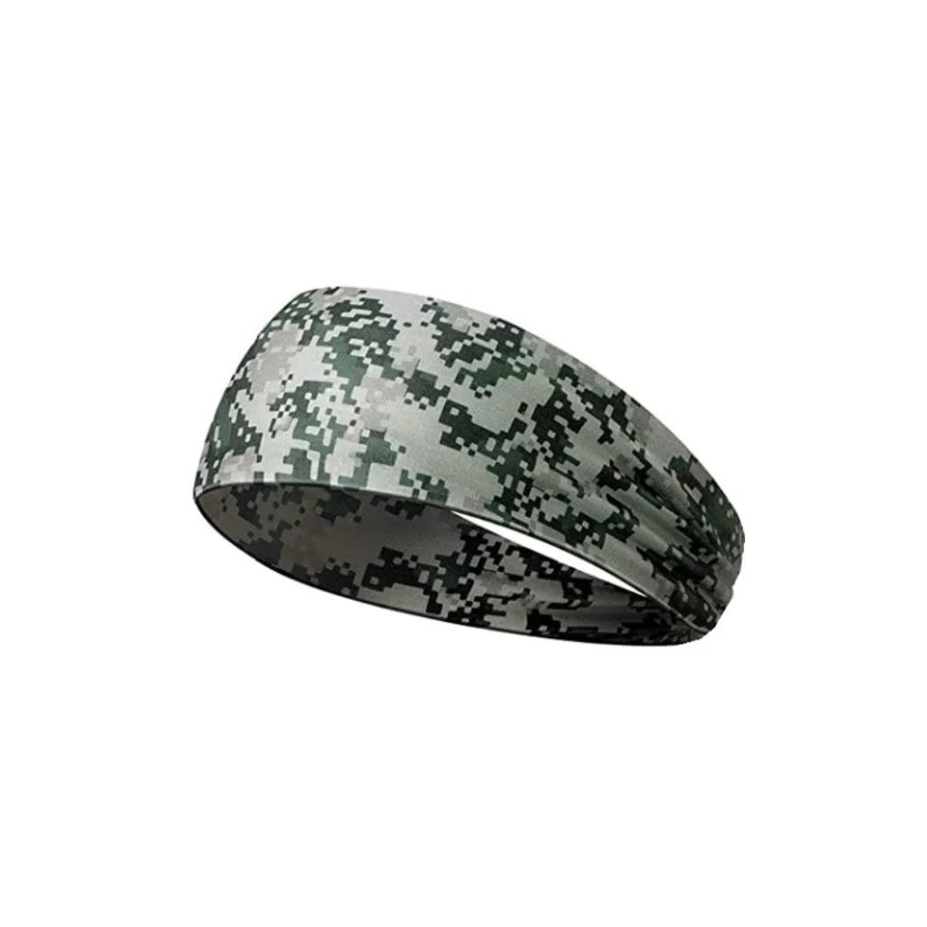 

Camouflage Print Mens Sports Headband Sweatband Stretch Elastic Gym Fitness Running Headwrap Breathable Women Yoga Hair Bands