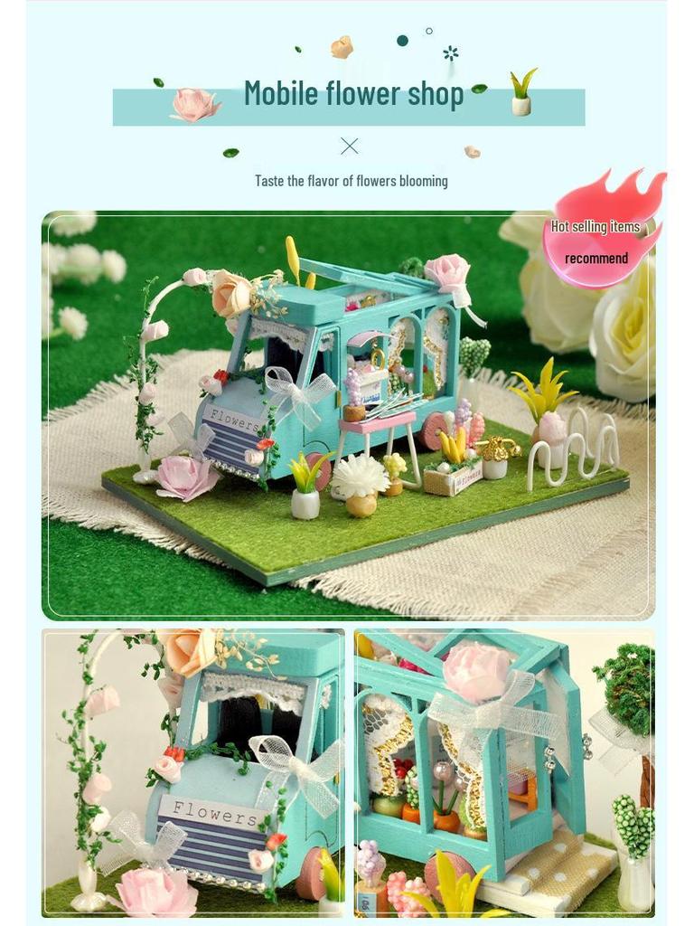 Tianyu DIY Miniature Villa Model Educational Assembly Toy - Creative Birthday Gift for Girls