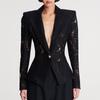 In Stock: 2026 Spring/Summer Slim-Fit Embroidered Mesh Jacket