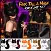 Set Coda e Collare con Mezza Maschera per Costume di Maschera di Halloween
