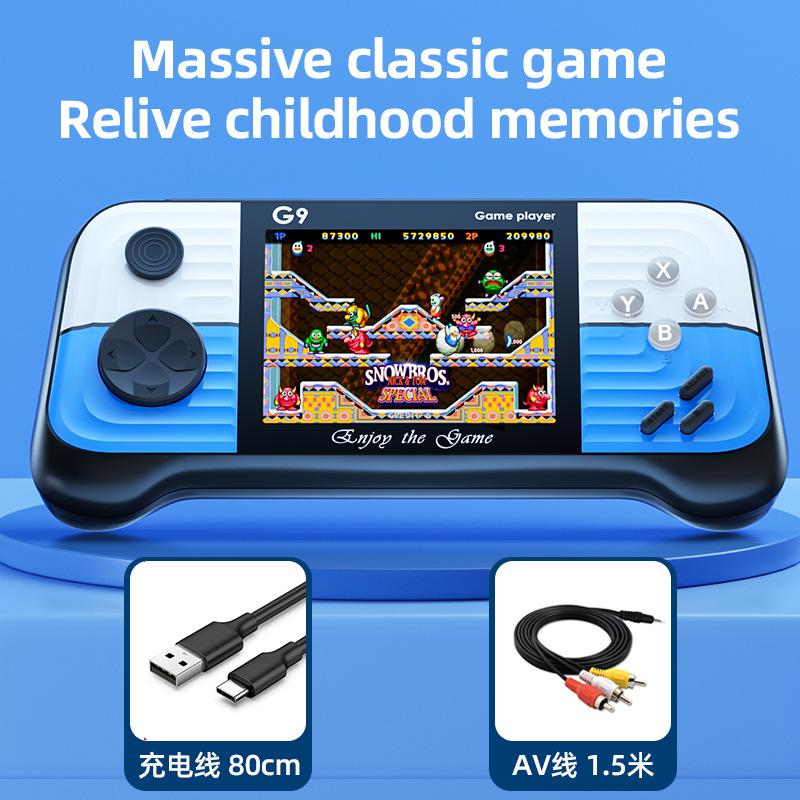 G9 3.0 inch Nostalgic Handheld Game Console 666 Free Games 8 bit Mini Portable Retro Game Player Machine Support TV Out Gamepads