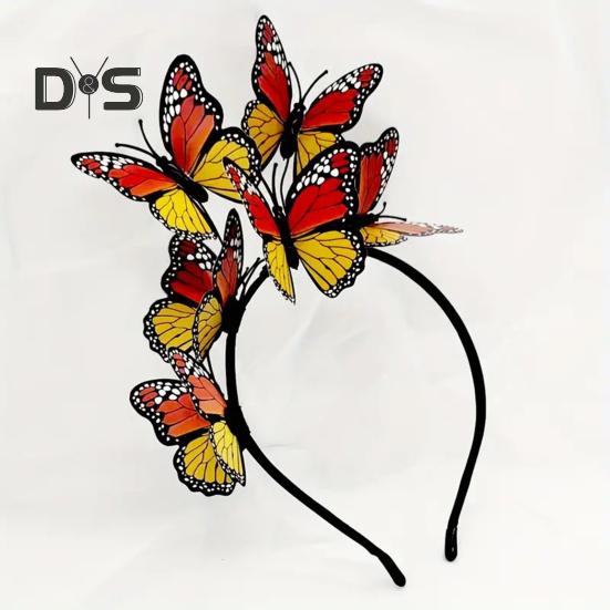 Frauen Stirnband Bunte Schmetterlinge Decor Braut Haar Band Parteien Cosplay Halloween Haar Zubehör