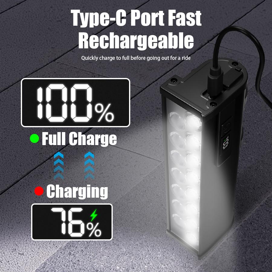 4000MAH 22 LED Alumin Bike Bicycle Light C Rechargeable Bicycle Lights MTB Flashlight Headlight for Cycling Bicycle Front Lamp
