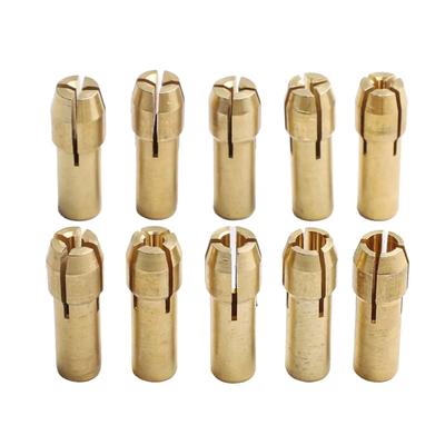 Mini Drill Chucks Set 10 Brass Adapters For Rotary Tools Reliable Grip And Compatibility For Various Applications