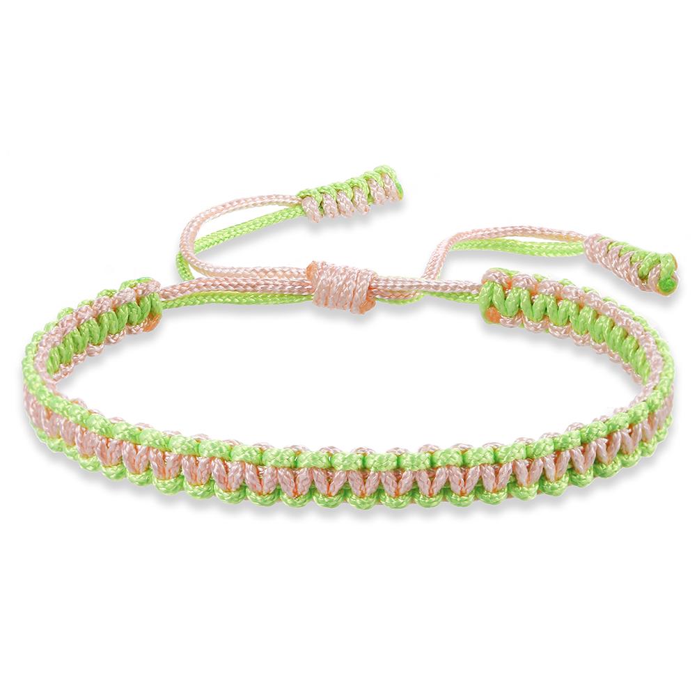 Multicolor Handmade Woven Nylon Rope Bracelet Mixed Color Knitted Chain Bangles For Men Women Adjustable Friendship Yoga Jewelry