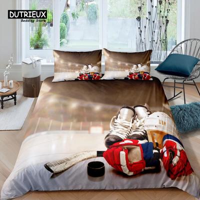 Heimleben Luxus Eishockey Bettwäsche Set Sport Bettbezug Set Kissenbezug Kinder Bettwäsche Set Queen und King EU/US/AU/UK Größe