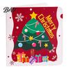 Merry Christmas Cards 10Pcs Greeting Set, Folding Cartoon Blank Santa Claus Note Cards, Festive Blessing for Holiday Gift