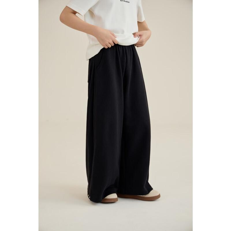 Unisex Loose Fit Wide-Leg Cotton Pants