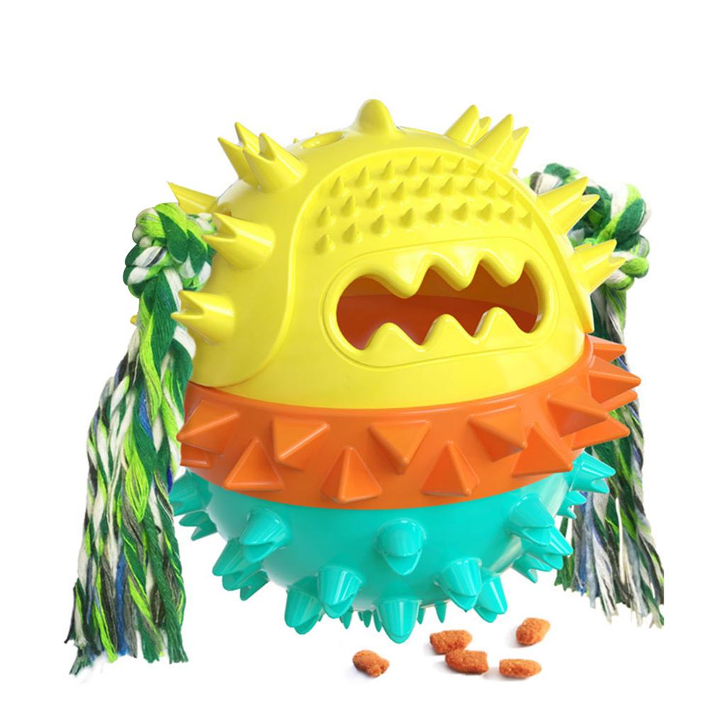 Squeaky Dog Toy Treat Dispensing Jumping   Sound Making   Chewer Pet Interactive Game Tool for Household Use