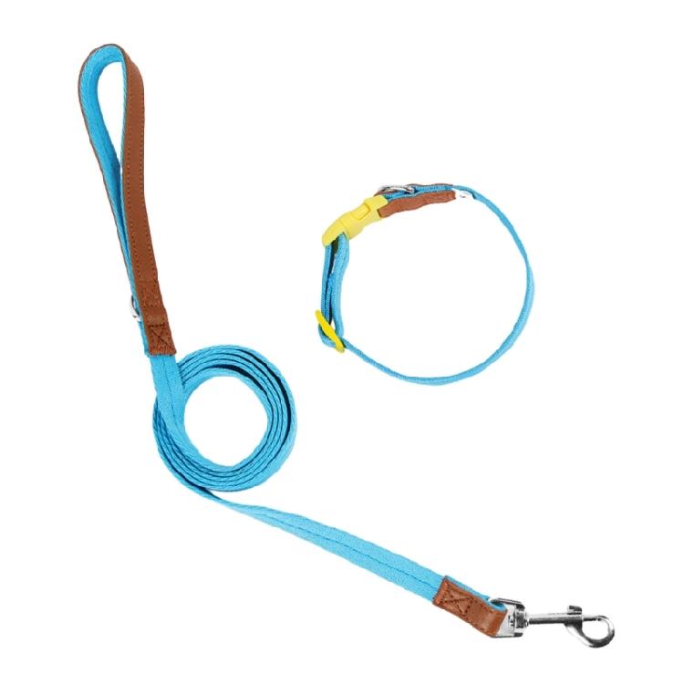 Dog Collar Leash for Training Walking Lead for Large Medium Small Dogs S синий