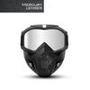 Detachable Motorcycle Mask Goggles Anti-Fog Polarized Lens Riding Eyewear