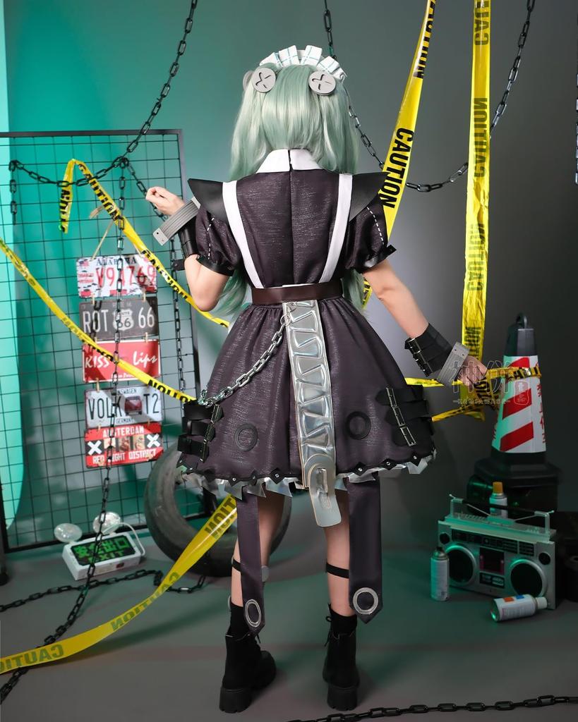 Corin Wickes Cosplay Maid Zenzero Cosplay Costume with Adult Costume for School and Stage Performances Size [Excellent Product] Wig, Festivals,
