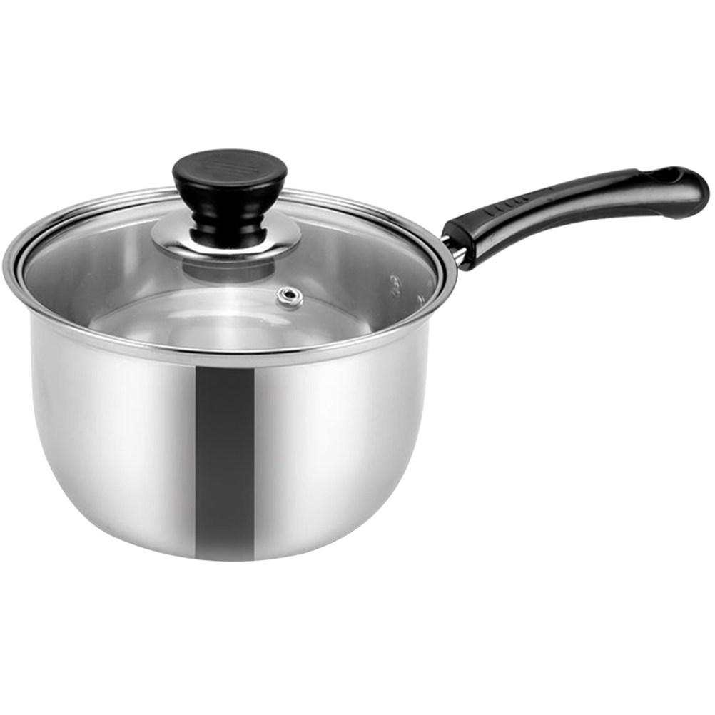 Stainless Steel Milk Pot Heat Resistant Handle Soup Pot Saucepan Ergonomic Design Safe Cooking Gas Induction Electric Ceramic