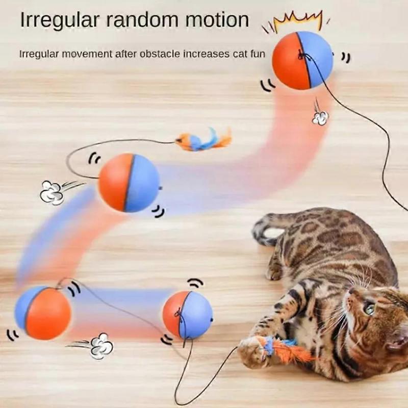 Interactive Cat Ball Toy, Automatic Moving Cat Ball Toy,Motion Ball Toy