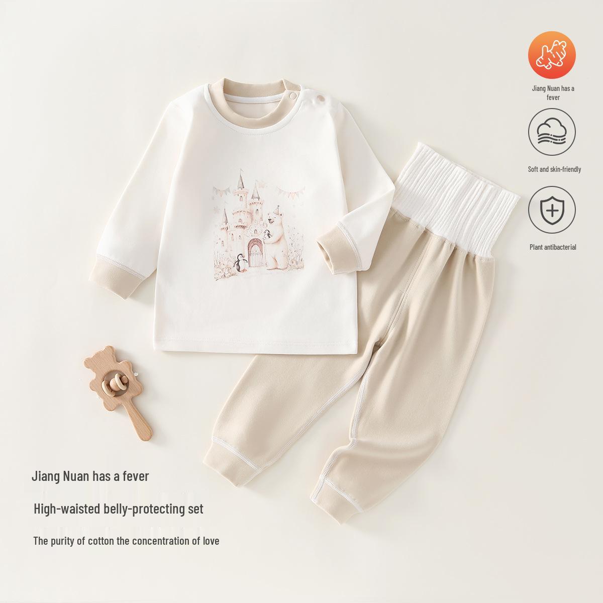 Unisex Baby Long-Sleeve Warm Set - Ginger Autumn/Winter Infant Clothing 73cm