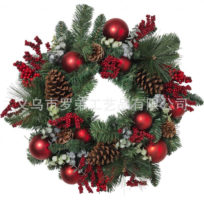 Christmas Wreath Door Hanging Decor Home Mall Window Party Festive Simulation Ornament