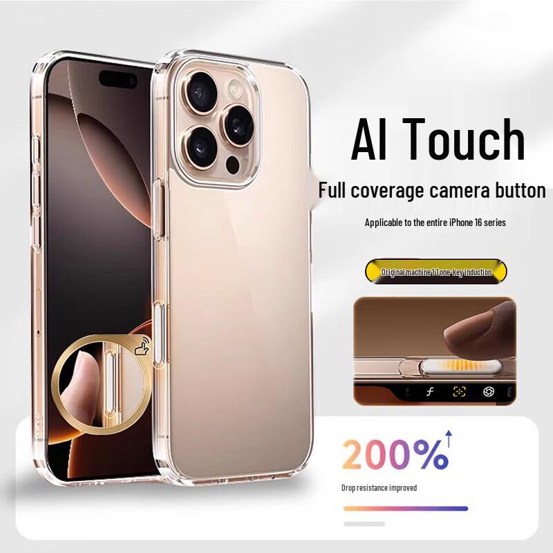 Прозрачный защитный чехол Smorss для iPhone 16 Pro Max с кнопкой камеры iPhone 16 Pro Max